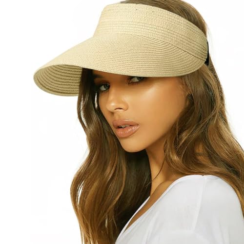 PALAY Straw Hat Sun Hats for Women Wide Brim Beach Hat for Women UV Protection Cap Travel Hat for Women Summer Packable Sun Visor Hat - Beige PALAY Straw Hat Sun Hats for Women Wide Brim Beach Hat for Women UV Protection Cap Travel Hat for Women Summer Packable Sun Visor Hat - Beige